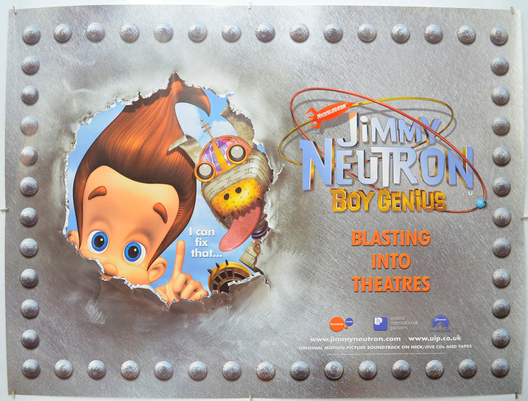 Jimmy Neutron : Boy Genius (Teaser / Advance Version)  Original Quad Poster - Film Poster - Movie Poster