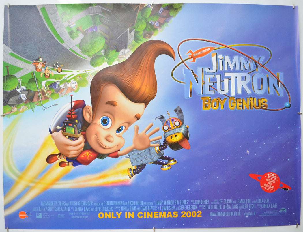 Jimmy Neutron : Boy Genius (Teaser / Advance Version) Original Quad Poster - Film Poster - Movie Poster