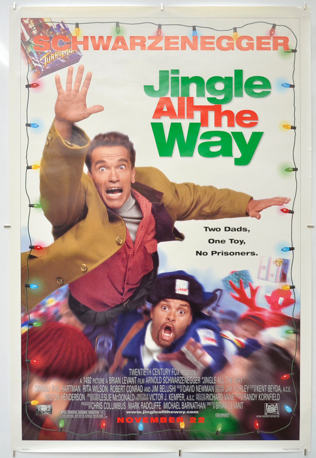 Jingle All The Way Original One Sheet Poster - Film Poster - Movie Poster