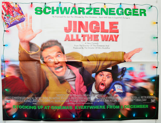 Jingle All The Way Original Quad Poster - Film Poster - Movie Poster  