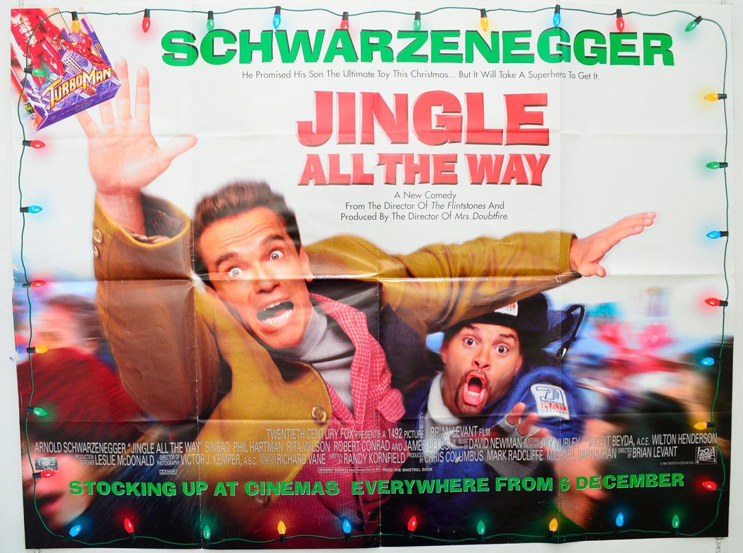 Jingle All The Way Original Quad Poster - Film Poster - Movie Poster  