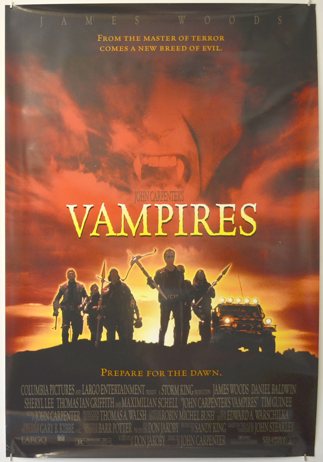 John Carpenter's Vampires Original One Sheet Poster - Film Poster - Movie Poster