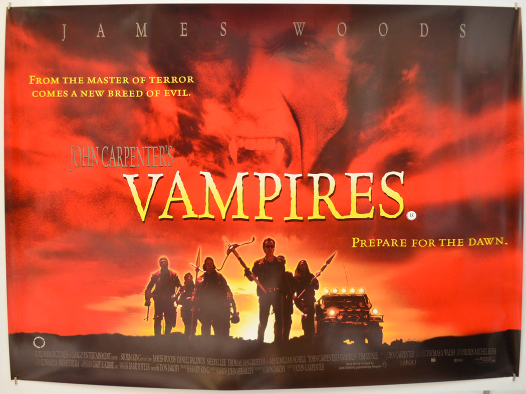 John Carpenter's Vampires  Original Quad Poster - Film Poster - Movie Poster