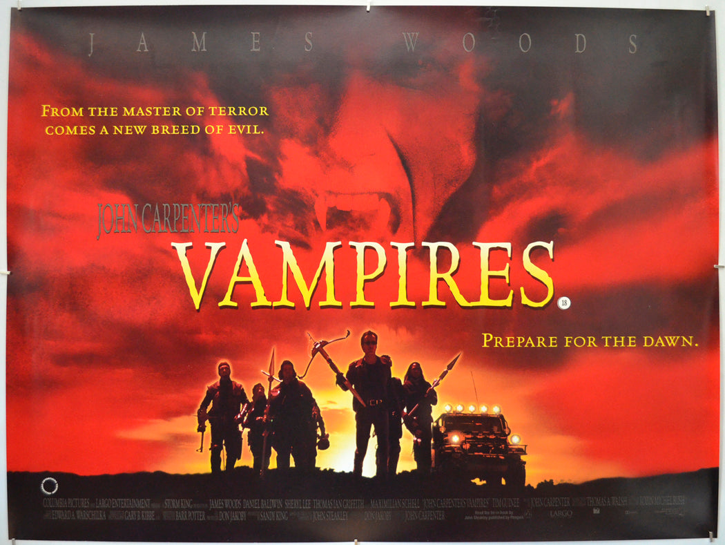 John Carpenter’s Vampires - Original Quad Poster - Film Poster - Movie Poster