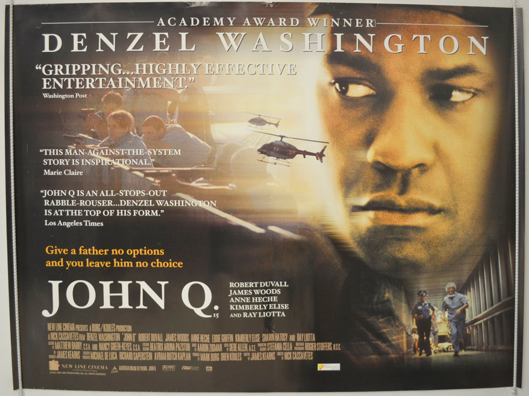 John Q  Original Quad Poster - Film Poster - Movie Poster