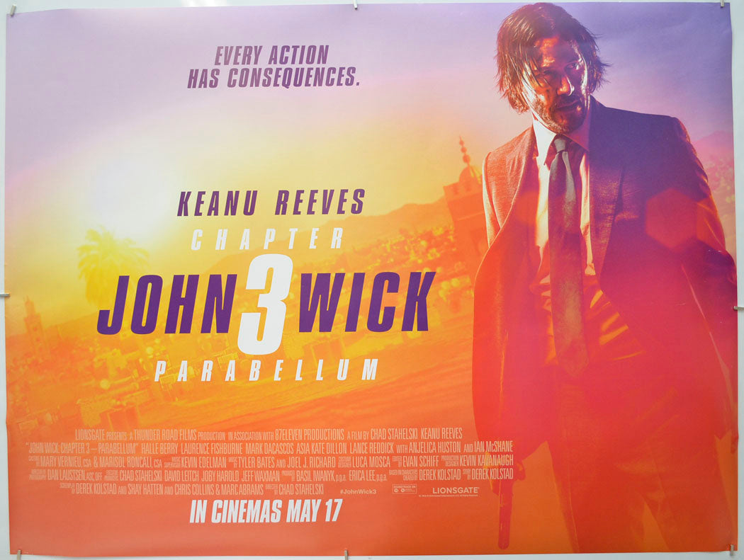 John Wick: Chapter 3 - Parabellum (Teaser / Advance Version) Original Quad Poster - Film Poster - Movie Poster