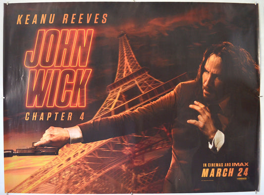 John Wick: Chapter 4 Original Quad Poster - Film Poster - Movie Poster  