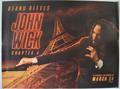 John Wick: Chapter 4 Original Quad Poster - Film Poster - Movie Poster  