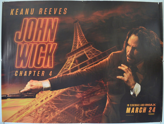 John Wick: Chapter 4 Original Quad Poster - Film Poster - Movie Poster  