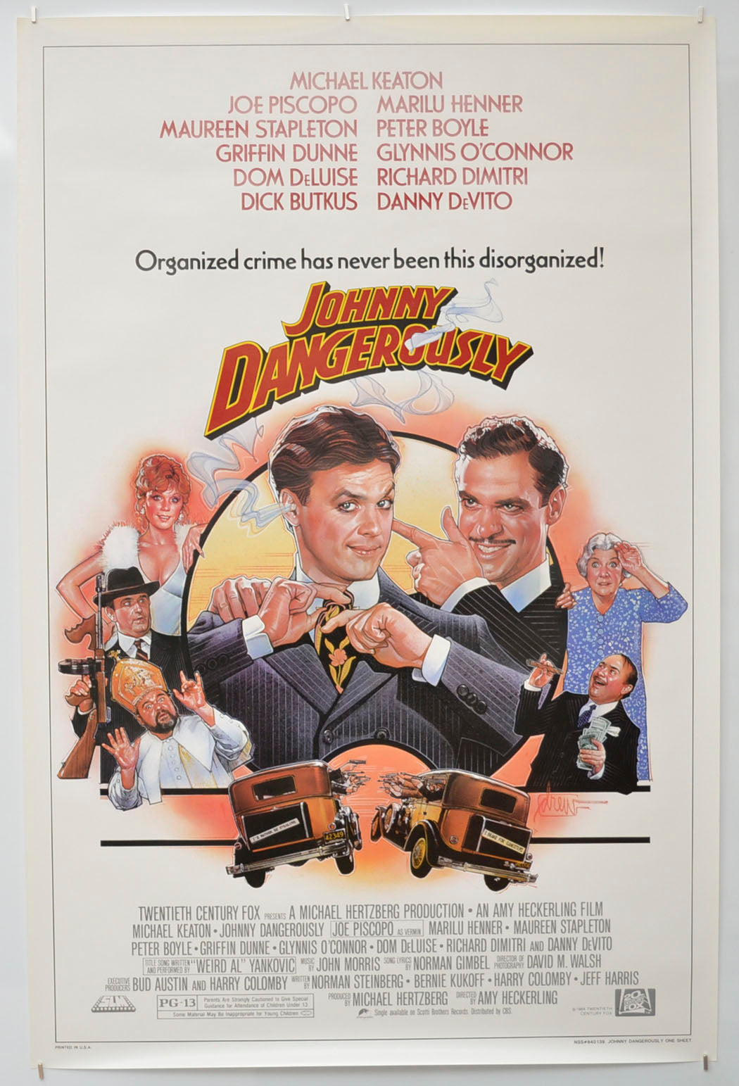 Johnny Dangerously Original One Sheet Poster - Film Poster - Movie Poster