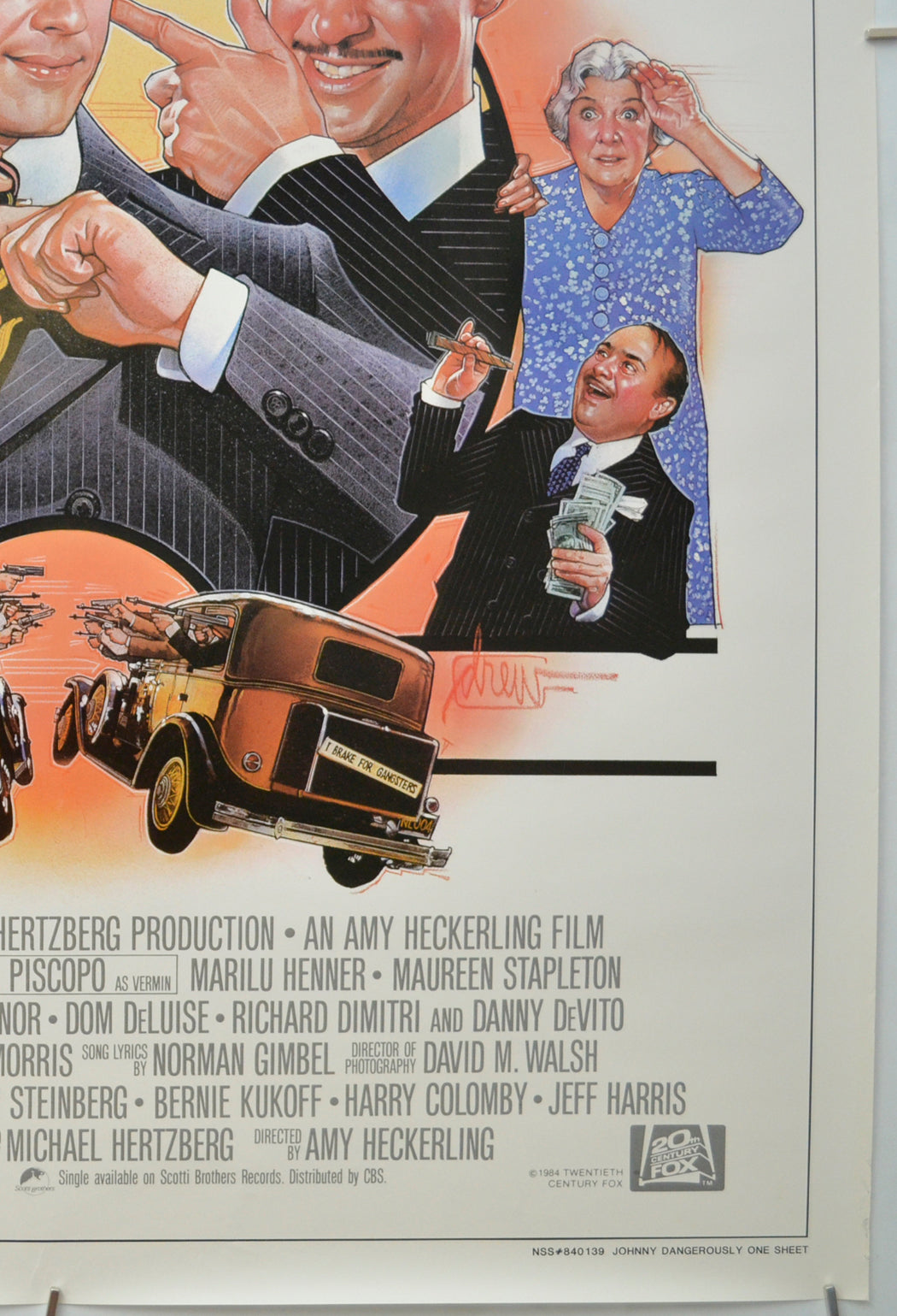 JOHNNY DANGEROUSLY (Bottom Right) Cinema One Sheet Movie Poster 