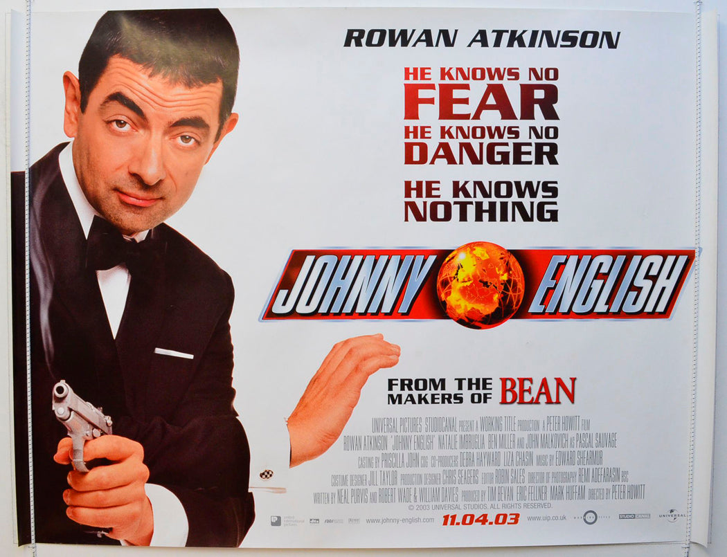 Johnny English Original British Quad Poster - Film Poster - Movie Poster 