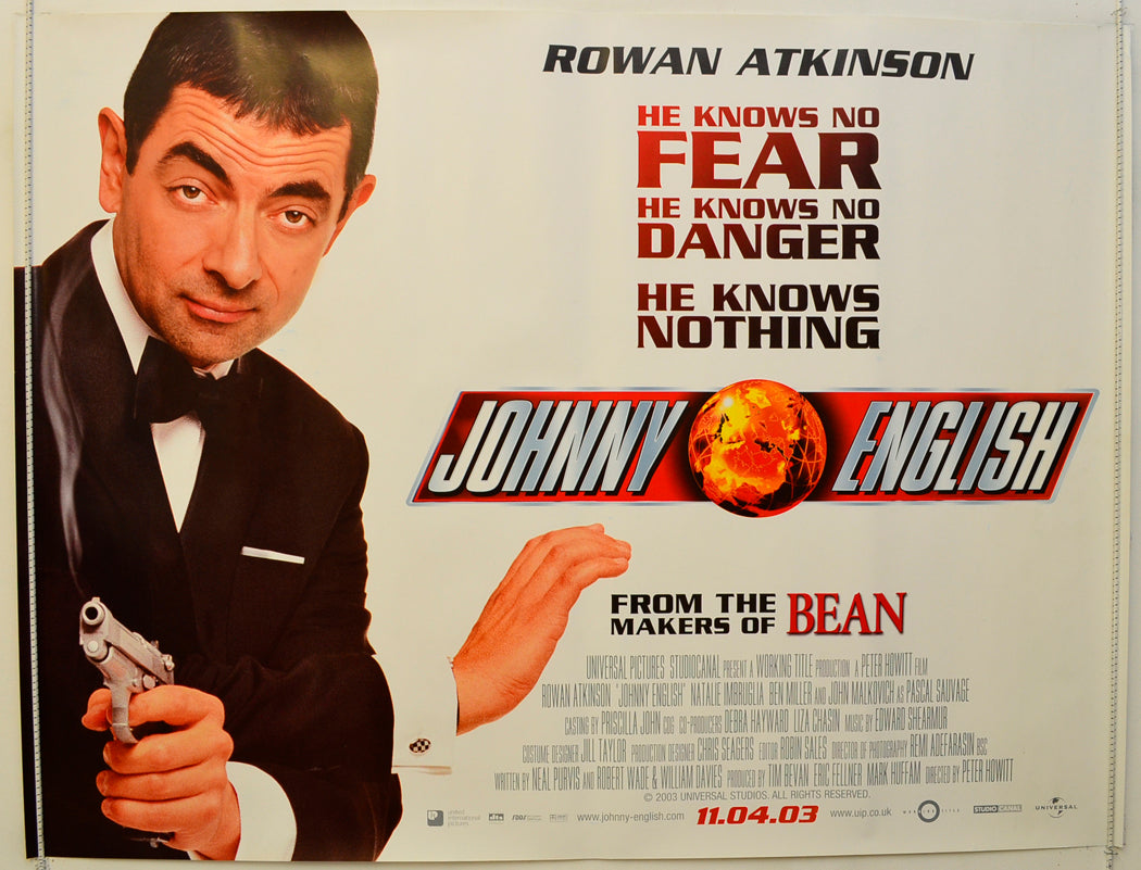 Johnny English Original Quad Poster - Film Poster - Movie Poster  