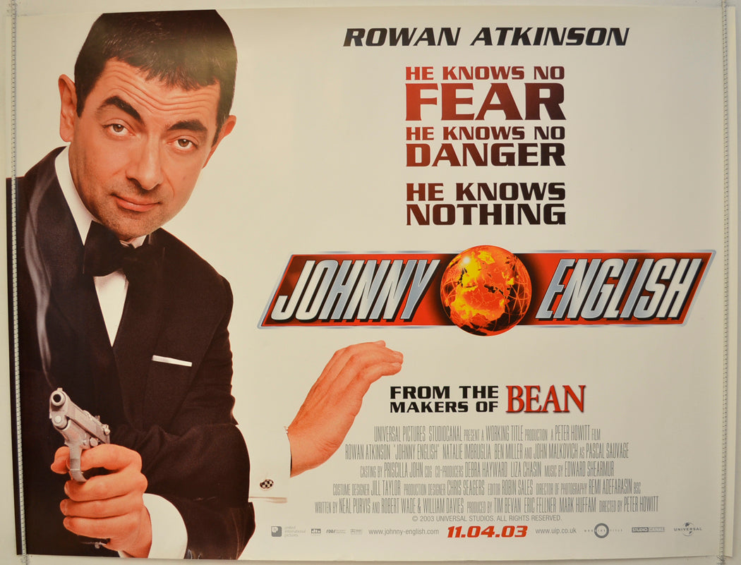 Johnny English  Original Quad Poster - Film Poster - Movie Poster 