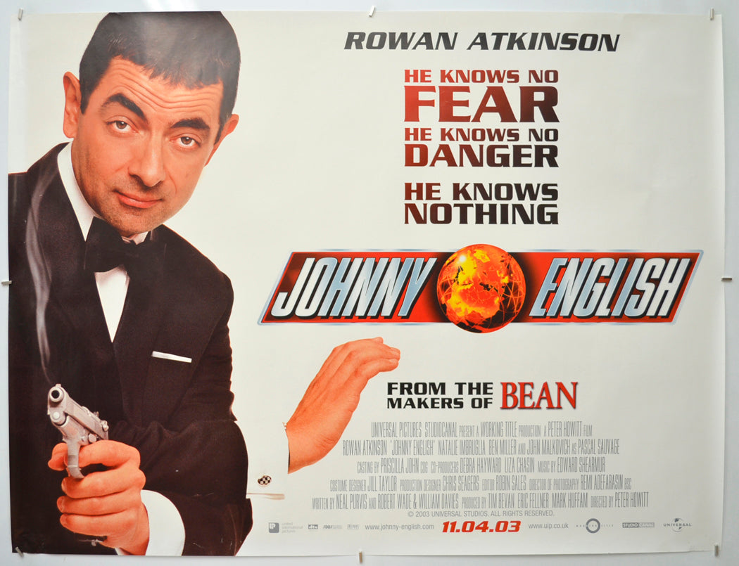 Johnny English Original Quad Poster - Film Poster - Movie Poster  