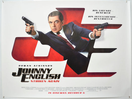 Johnny English Strikes Again  Original Quad Poster - Film Poster - Movie Poster