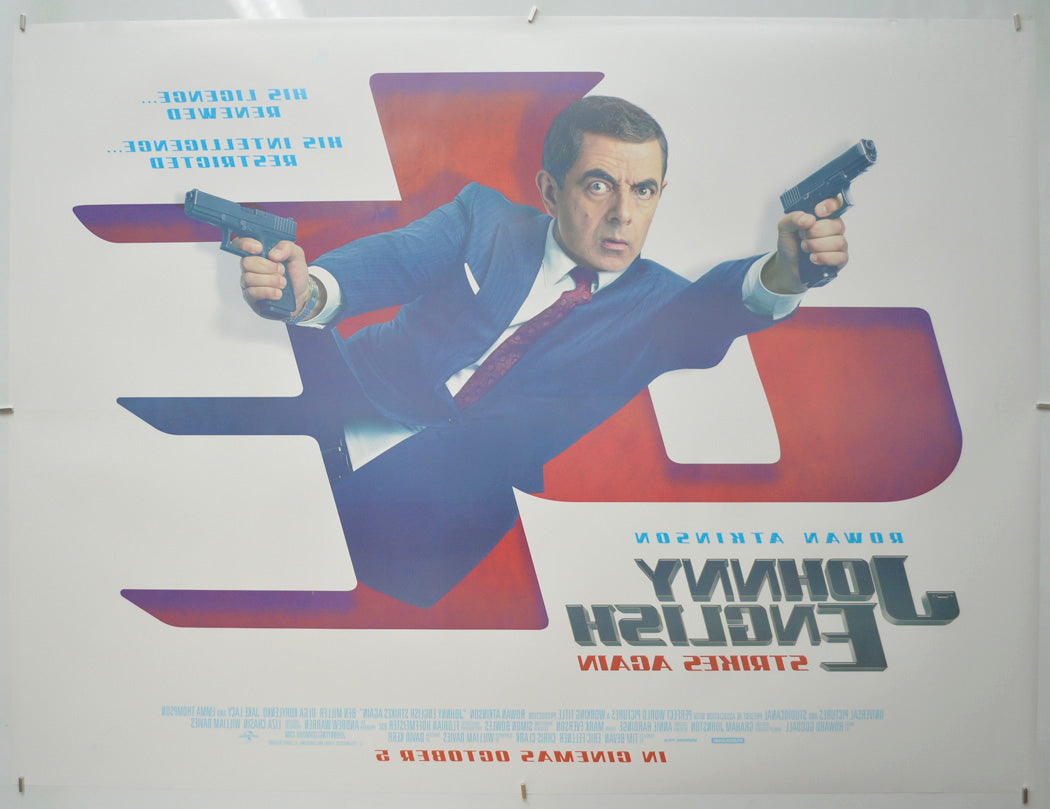 Johnny English Strikes Again (Back) Cinema Quad Movie Poster 