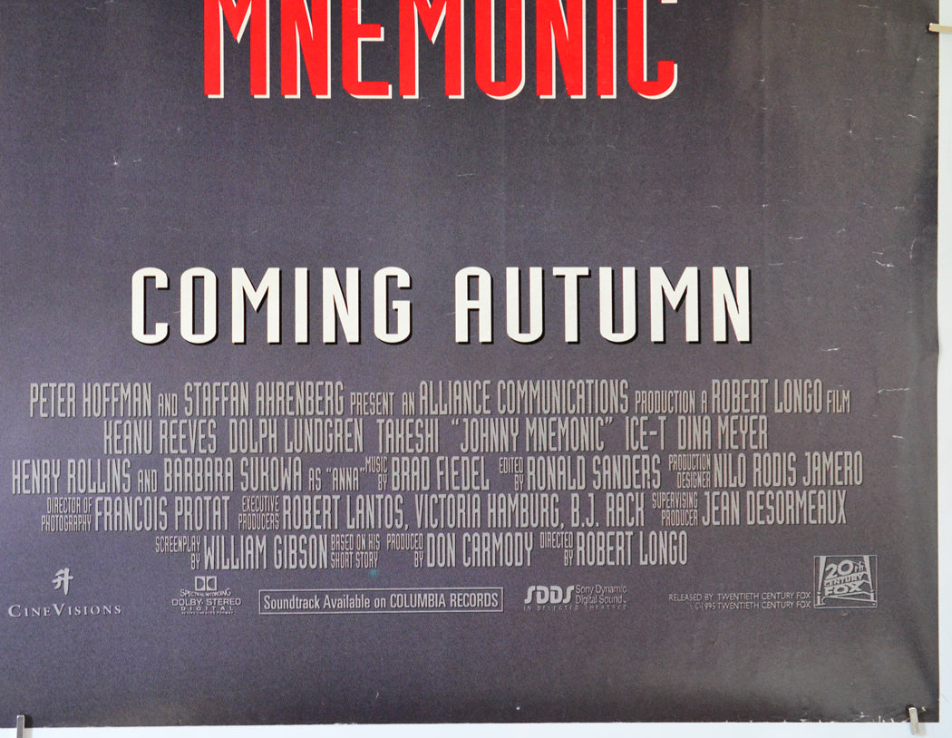 Johnny Mnemonic (Bottom Right) Cinema Quad Movie Poster 