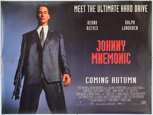 Johnny Mnemonic - Original Quad Poster - Film Poster - Movie Poster