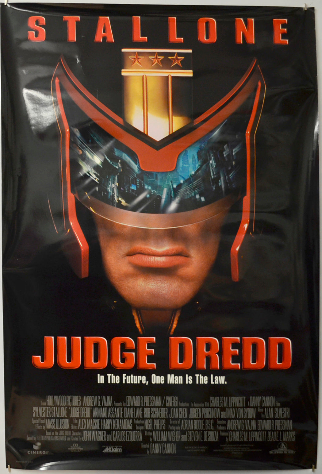 Judge Dredd Original One Sheet Poster - Film Poster - Movie Poster