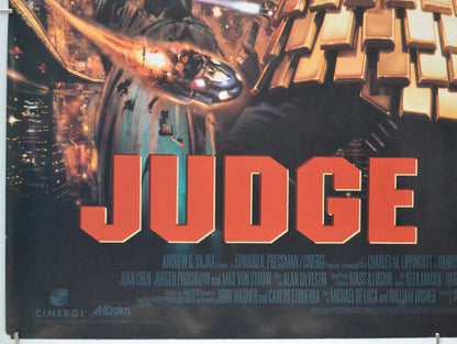 JUDGE DREDD (Bottom Left) Cinema Quad Movie Poster 