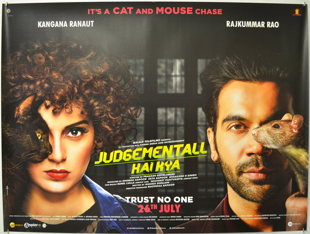 Judgementall Hai Kya Original Quad Poster - Film Poster - Movie Poster