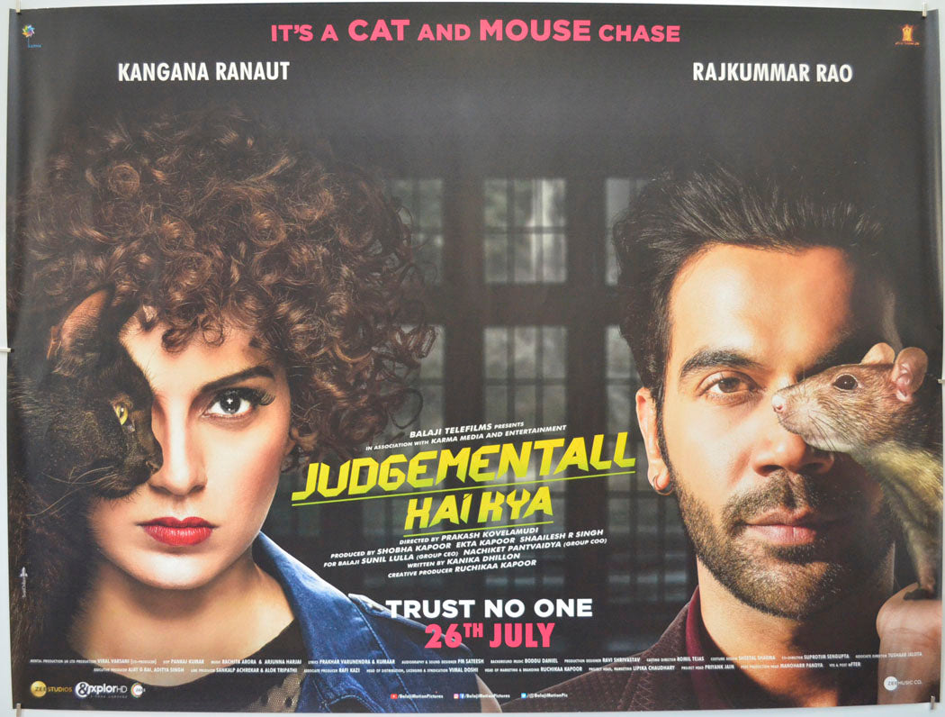 Judgementall Hai Kya Original Quad Poster - Film Poster - Movie Poster