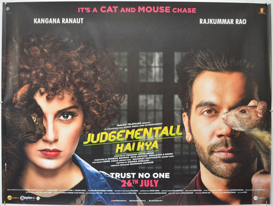 Judgementall Hai Kya Original Quad Poster - Film Poster - Movie Poster