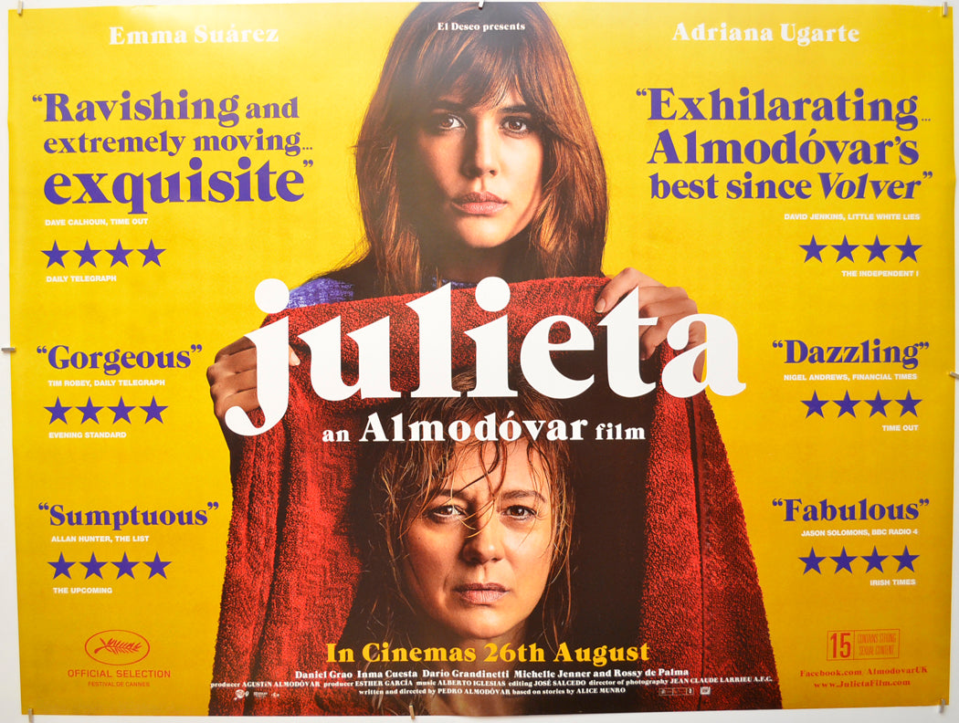 Julieta Original Quad Poster - Film Poster - Movie Poster