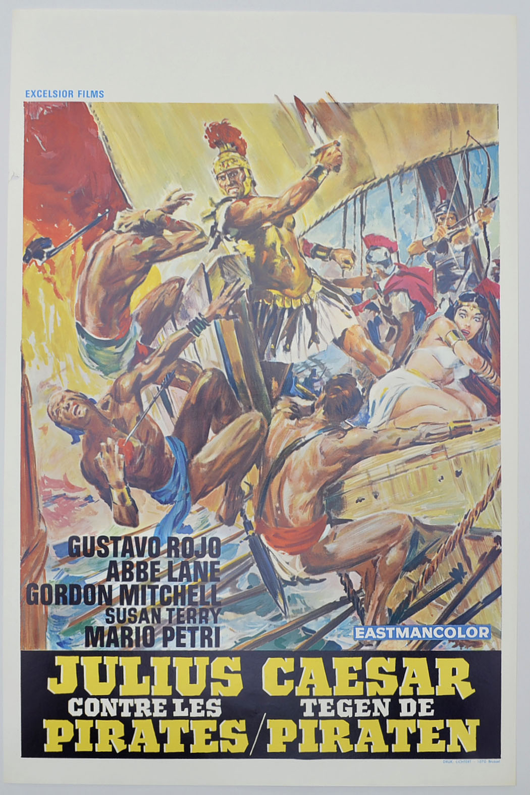 Julius Caesar Against the Pirates Original Belgian Poster - Film Poster - Movie Poster