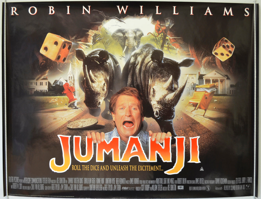 Jumanji  Original Quad Poster - Film Poster - Movie Poster 