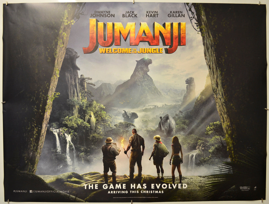 Jumanji: Welcome To The Jungle (Teaser / Advance Version)  Original Quad Poster - Film Poster - Movie Poster