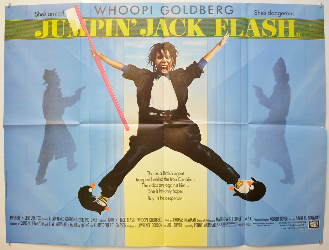 Jumpin' Jack Flash Original Quad Poster - Film Poster - Movie Poster  