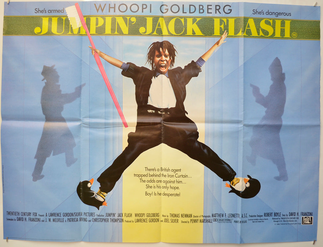 Jumpin’ Jack Flash  Original Quad Poster - Film Poster - Movie Poster