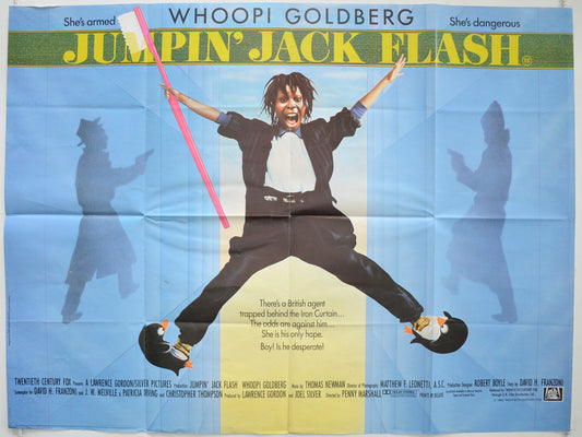 Jumpin' Jack Flash  Original British Quad Poster - Film Poster - Movie Poster 