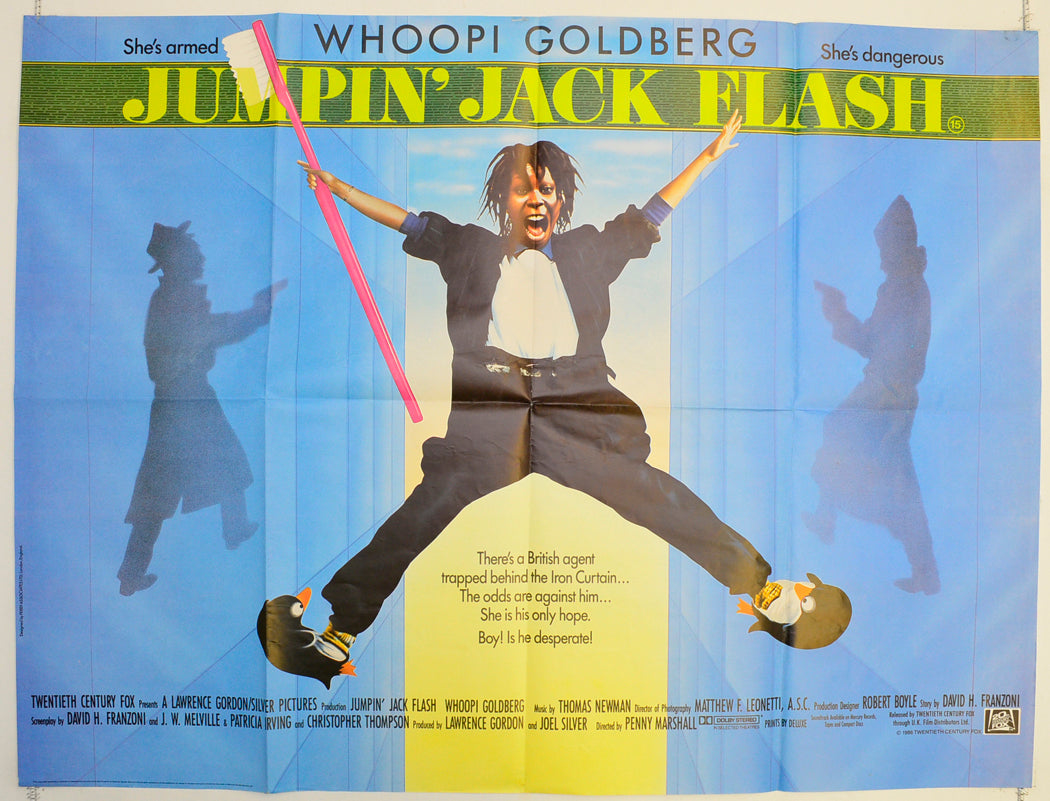 Jumpin' Jack Flash Original Quad Poster - Film Poster - Movie Poster  