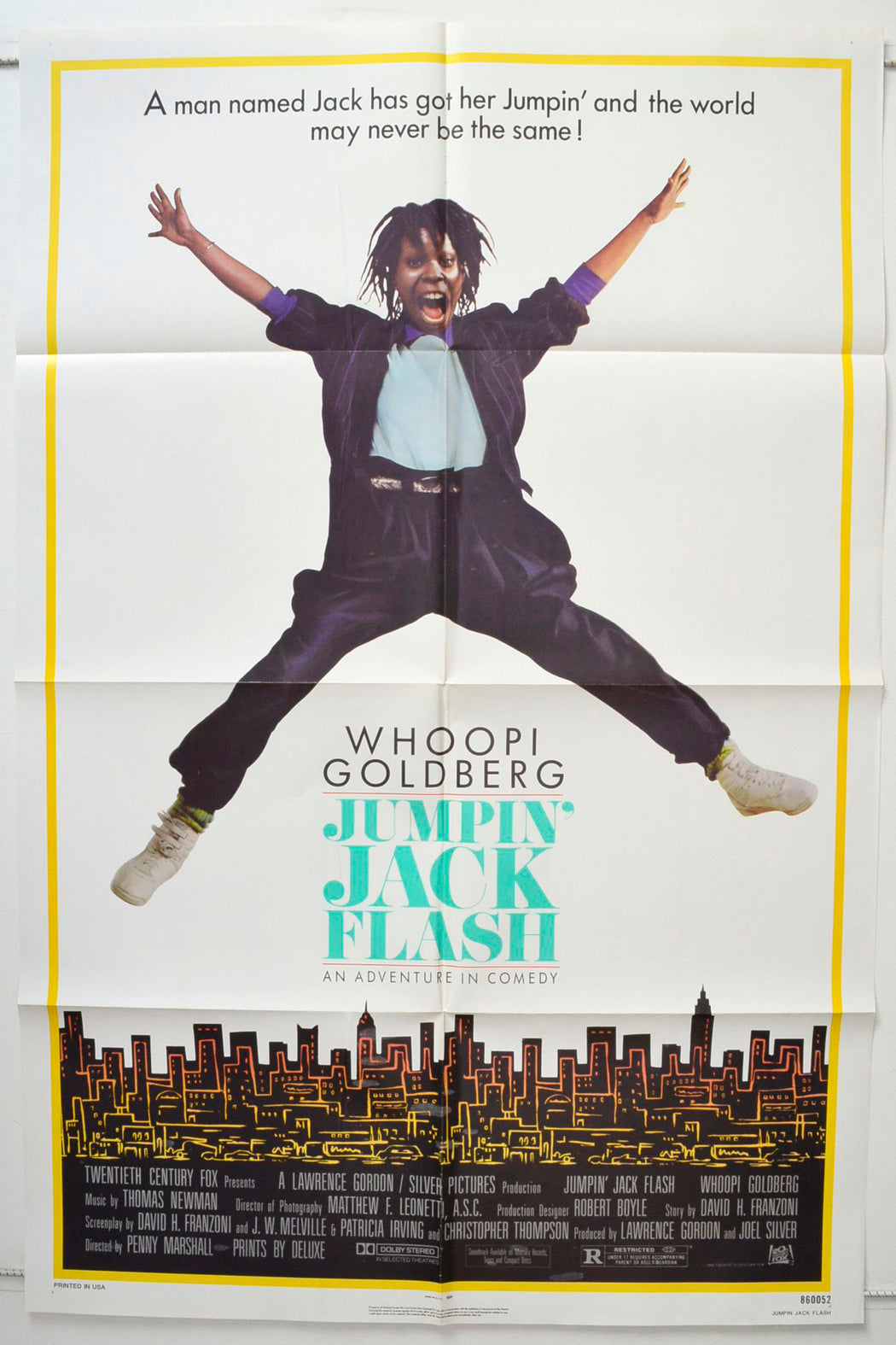 Jumpin' Jack Flash Original One Sheet Poster - Movie Poster