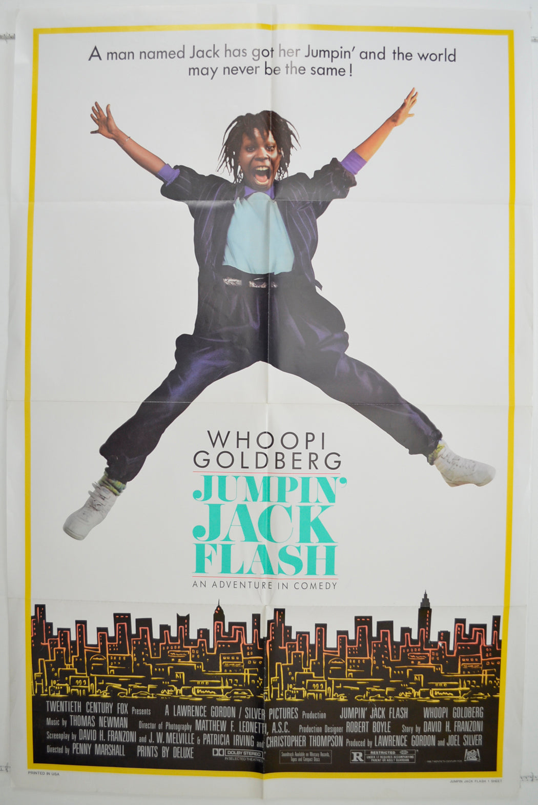 Jumpin' Jack Flash  Original One Sheet Poster - Film Poster - Movie Poster 