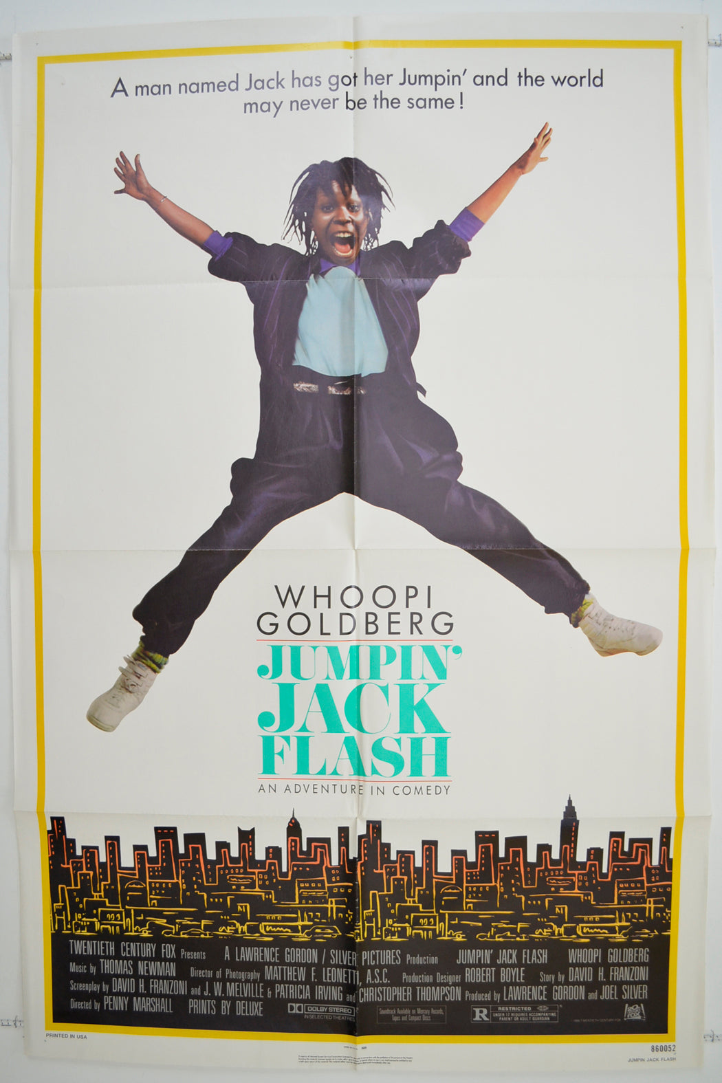 Jumpin' Jack Flash  Original One Sheet Poster - Film Poster - Movie Poster 