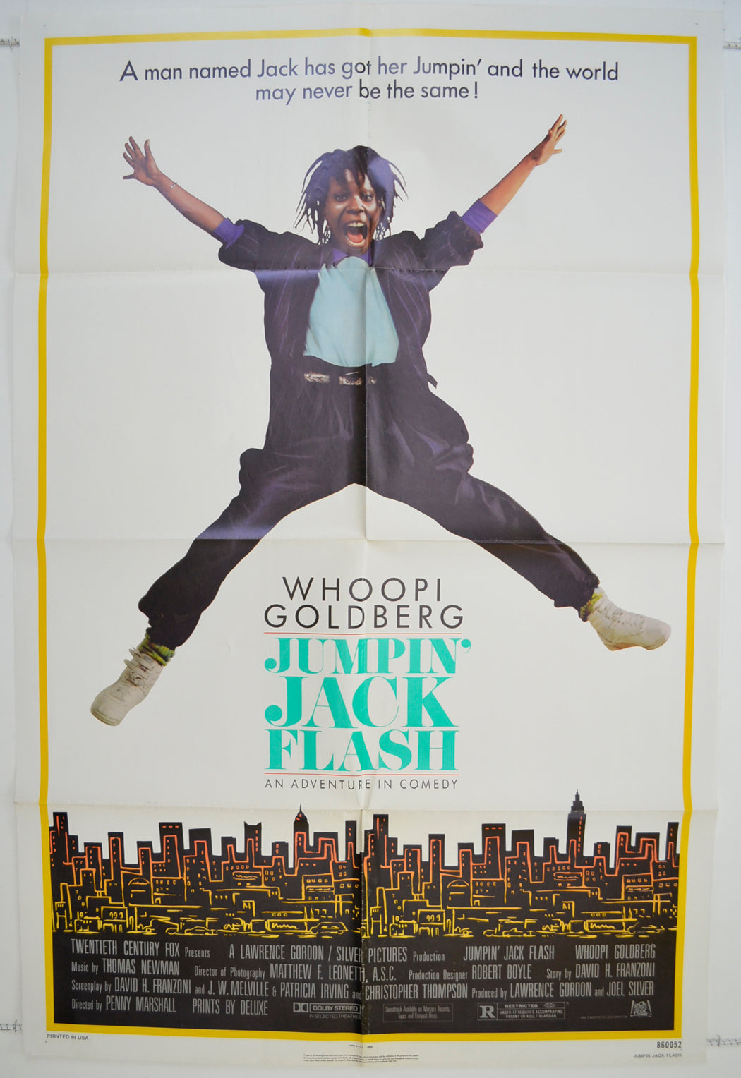 Jumpin' Jack Flash  Original One Sheet Poster - Film Poster - Movie Poster 