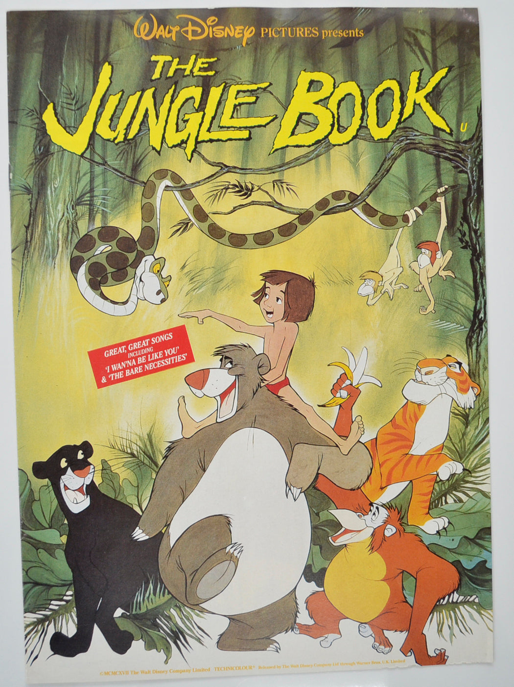 The Jungle Book Original 8 Page Cinema Exhibitors Campaign Pressbook (UK)