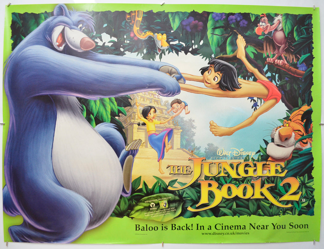 The Jungle Book 2 Original Quad Poster - Film Poster - Movie Poster