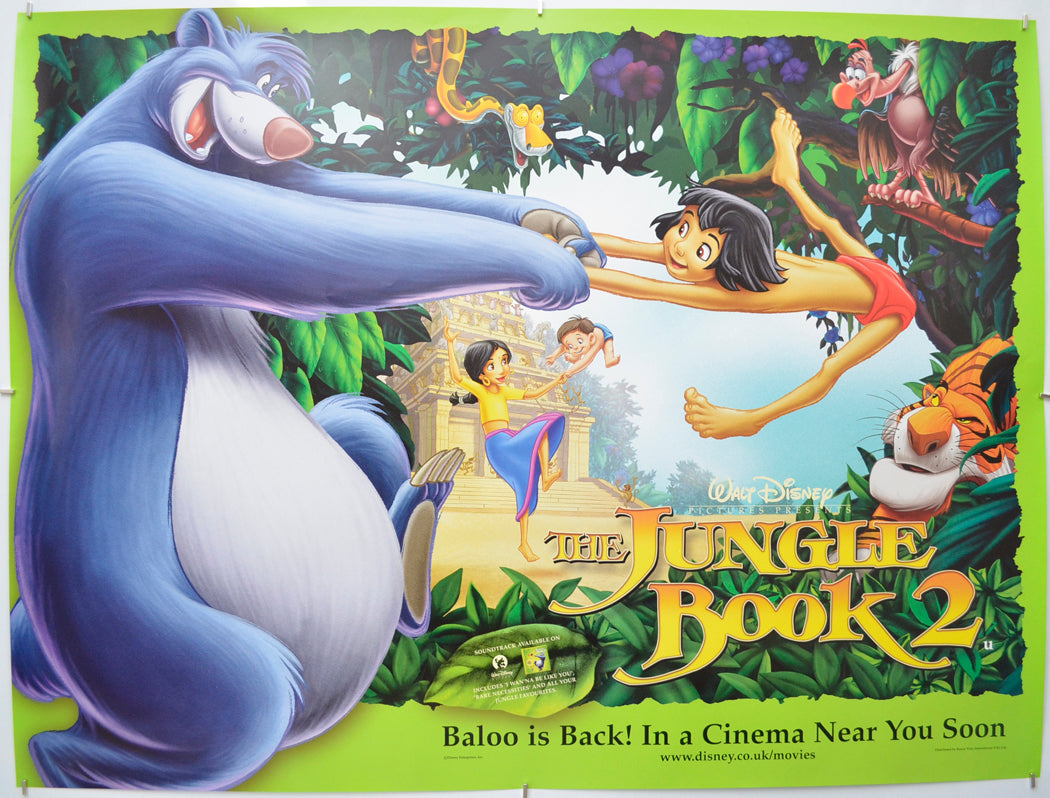 The Jungle Book 2 (Teaser / Advance Version) - Original Quad Poster - Film Poster - Movie Poster