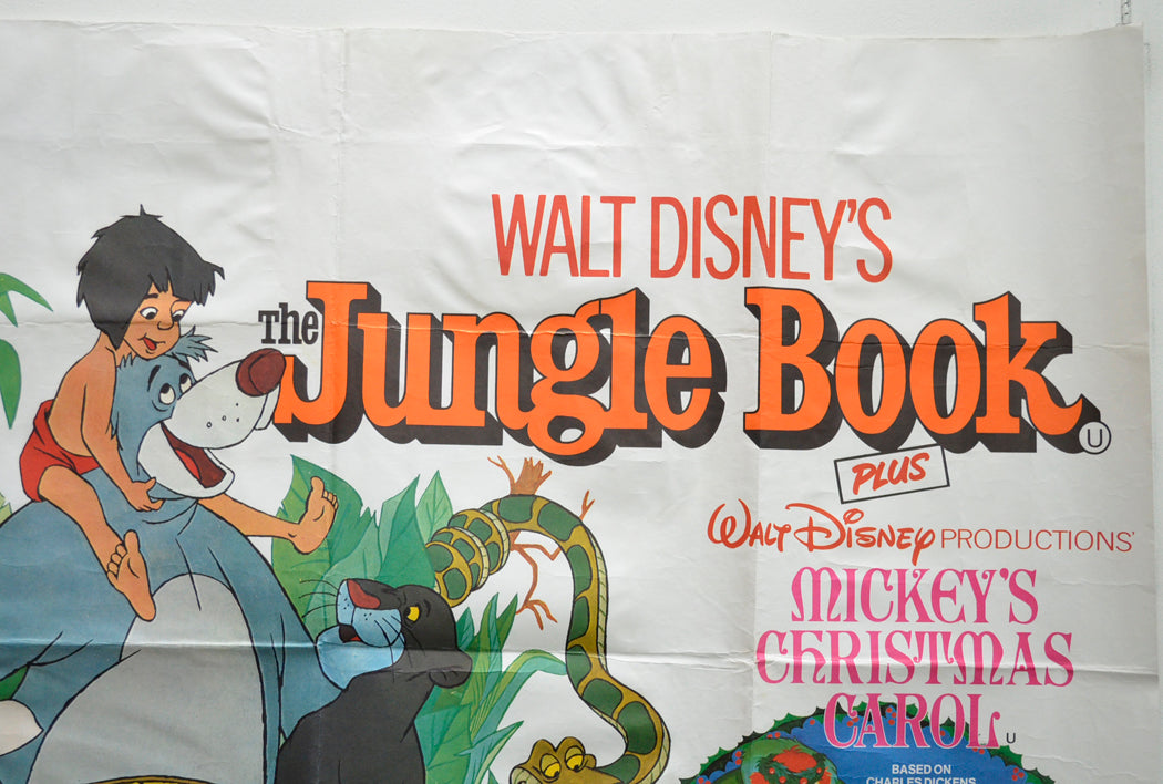 THE JUNGLE BOOK / MICKEY’S CHRISTMAS CAROL (Top Right) Cinema Quad Movie Poster 