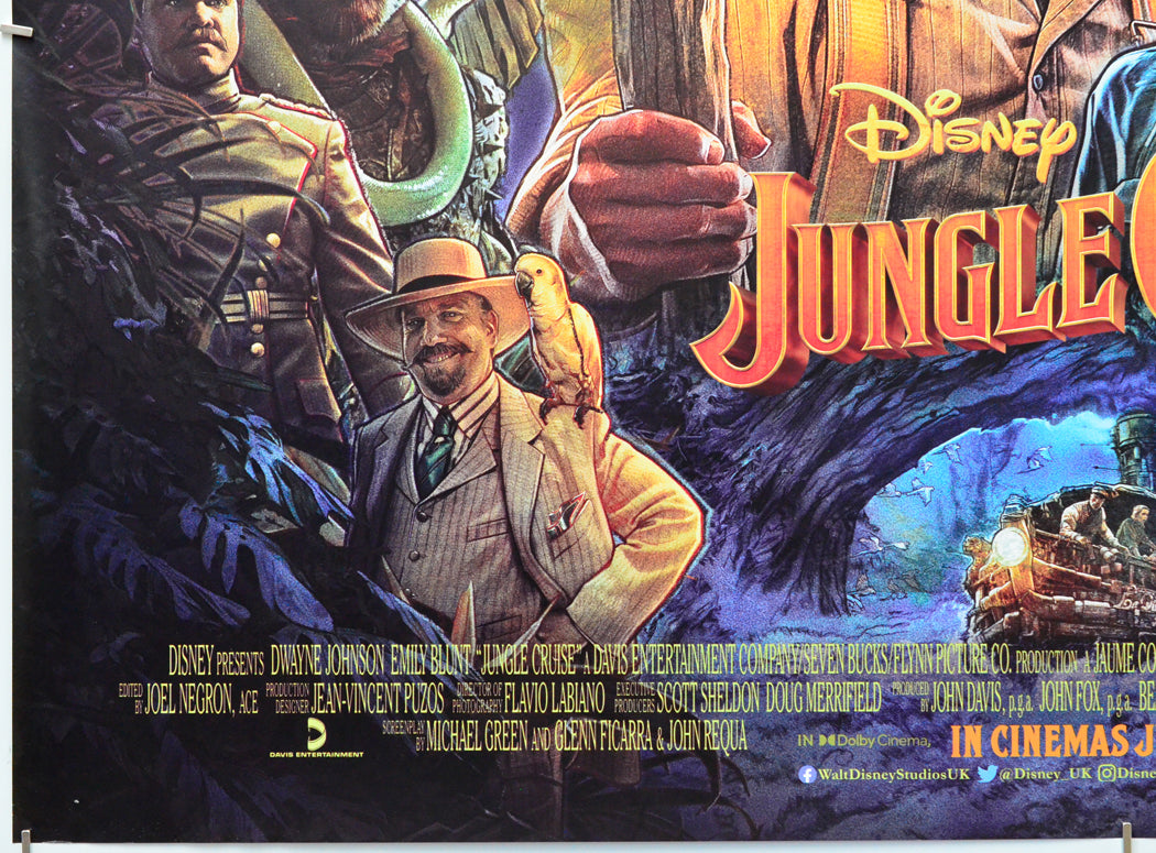 Jungle Cruise (Bottom Left) Cinema Quad Movie Poster 