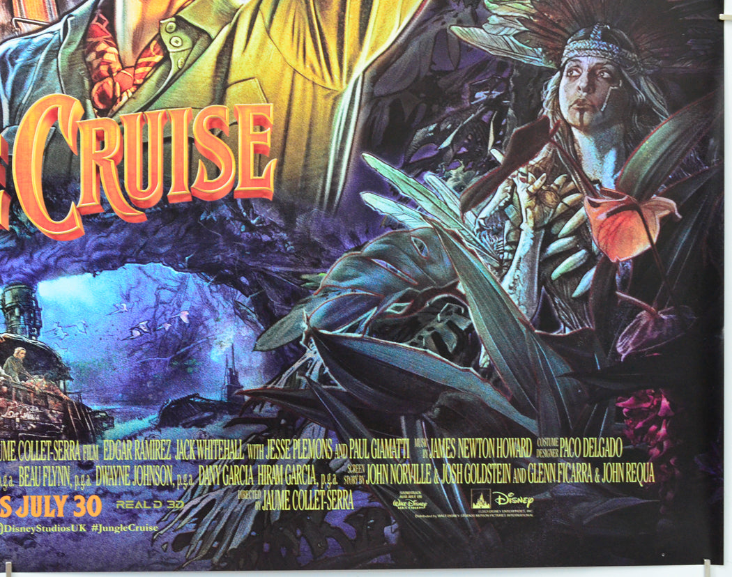 Jungle Cruise (Bottom Right) Cinema Quad Movie Poster 