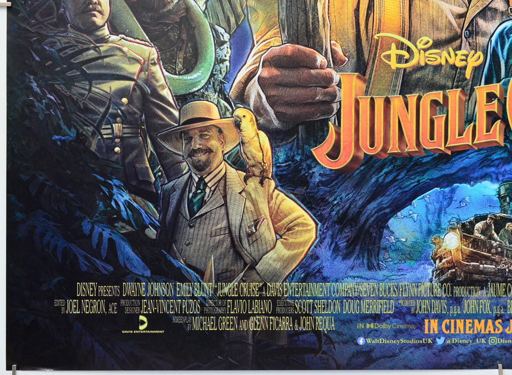 Jungle Cruise (Bottom Left) Cinema Quad Movie Poster 