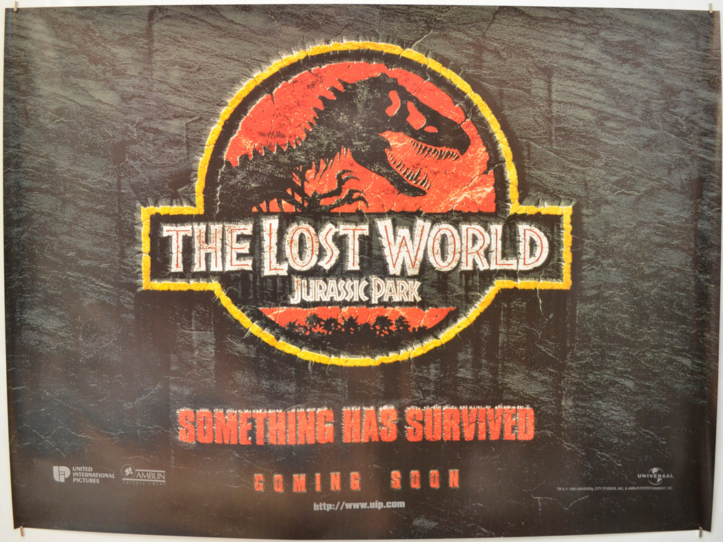 Jurassic Park II : The Lost World   (Teaser / Advance version)   Original Quad Poster - Film Poster - Movie Poster