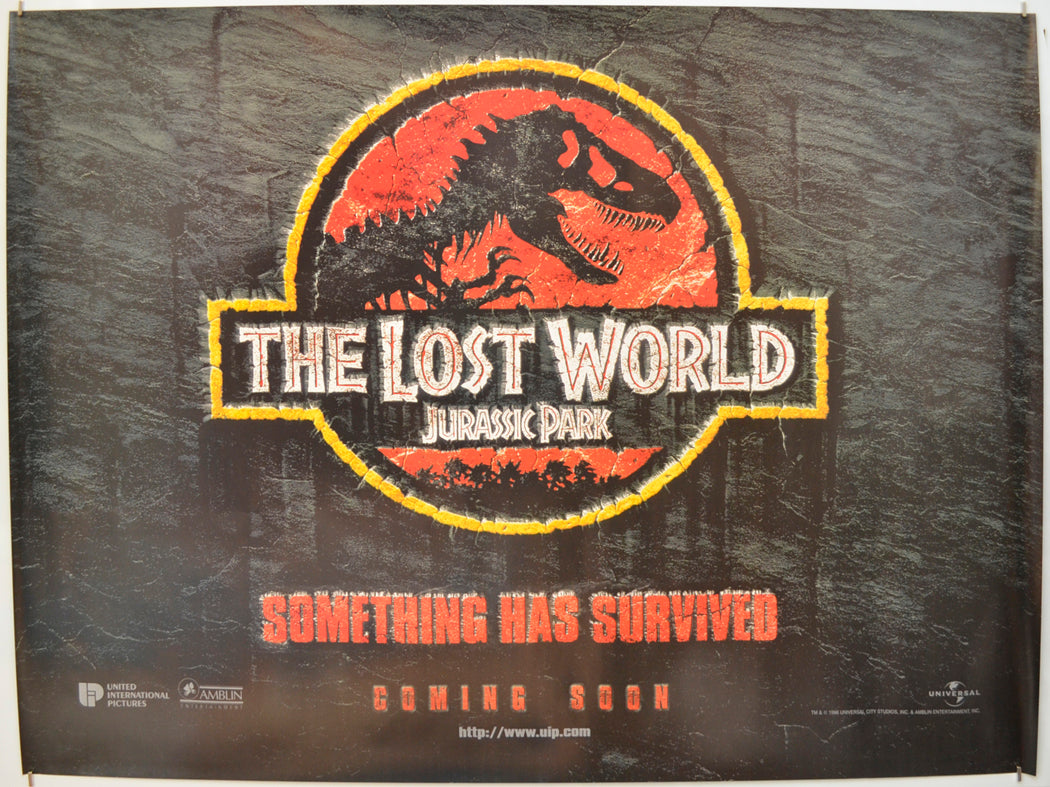 Jurassic Park II : The Lost World   (Teaser / Advance version)   Original Quad Poster - Film Poster - Movie Poster