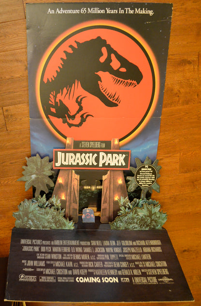 Jurassic Park  Original Cinema Card Standee Display 